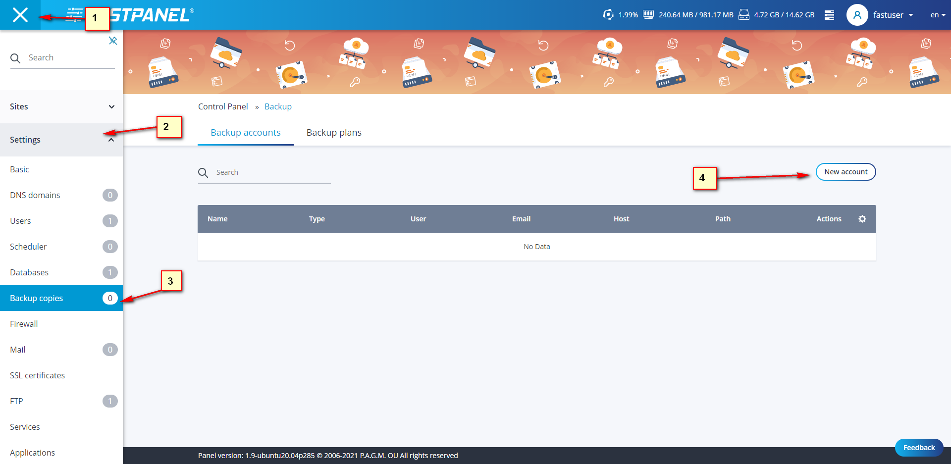 Hướng dẫn backup và khôi phục dữ liệu FASTPANEL với Google Drive - BNIX ...