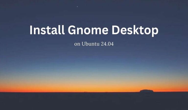 Install Gnome desktop on Ubuntu 24.04