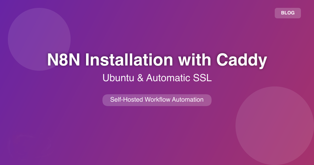 Blog n8n installation en