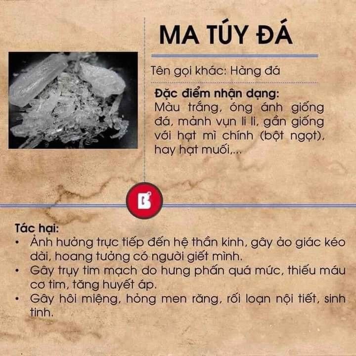 Ma túy đá - 1 trong các chất gây kích thích hệ thần kinh