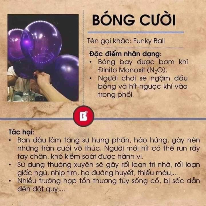 Bóng cười - 1 trong các chất gây kích thích hệ thần kinh