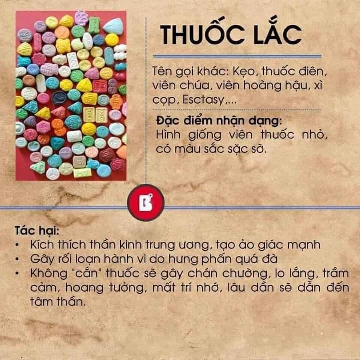 Thuốc lắc - 1 trong các chất gây kích thích hệ thần kinh